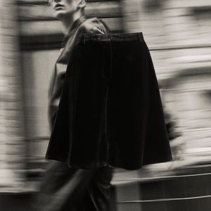 Cecilie Bahnsen black velvet high waist Mille shorts